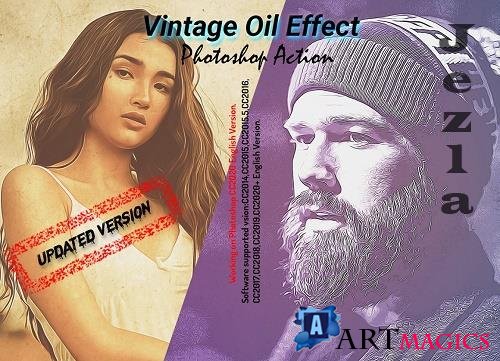 Vintage Oil Effect PS Action - 5090945