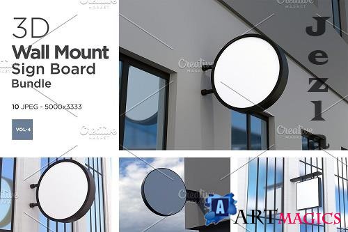 Wall Mount Sign Mockup Set Vol-4 - 6259462