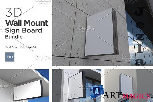 Wall Mount Sign Mockup Set Vol-8 - 6259469