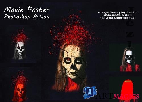 Movie Poster Photoshop Action - 5291440