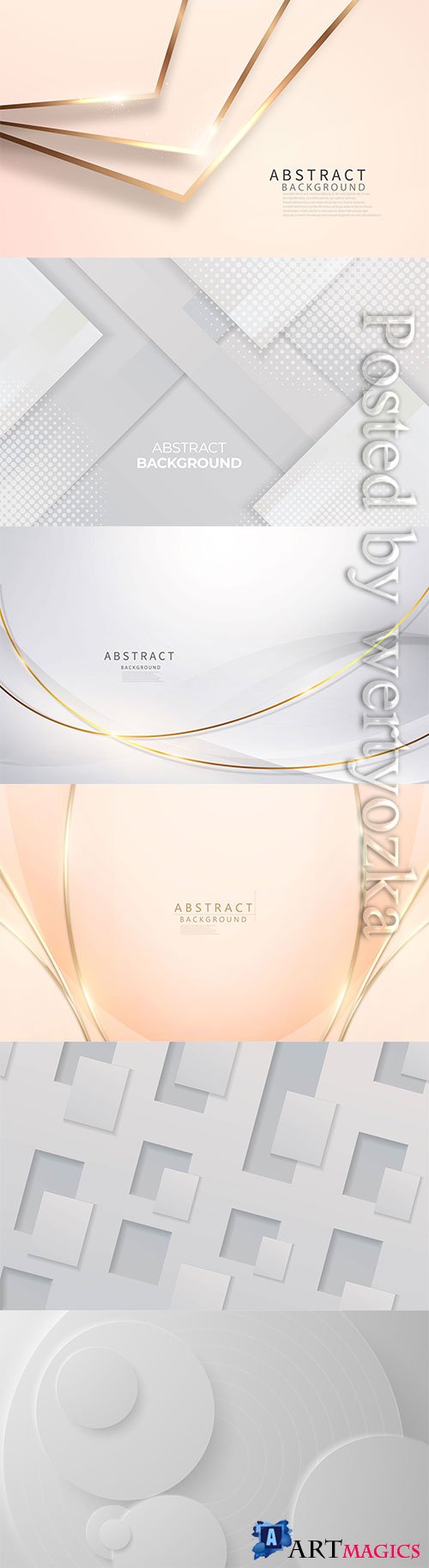 Light abstract backgrounds in vector