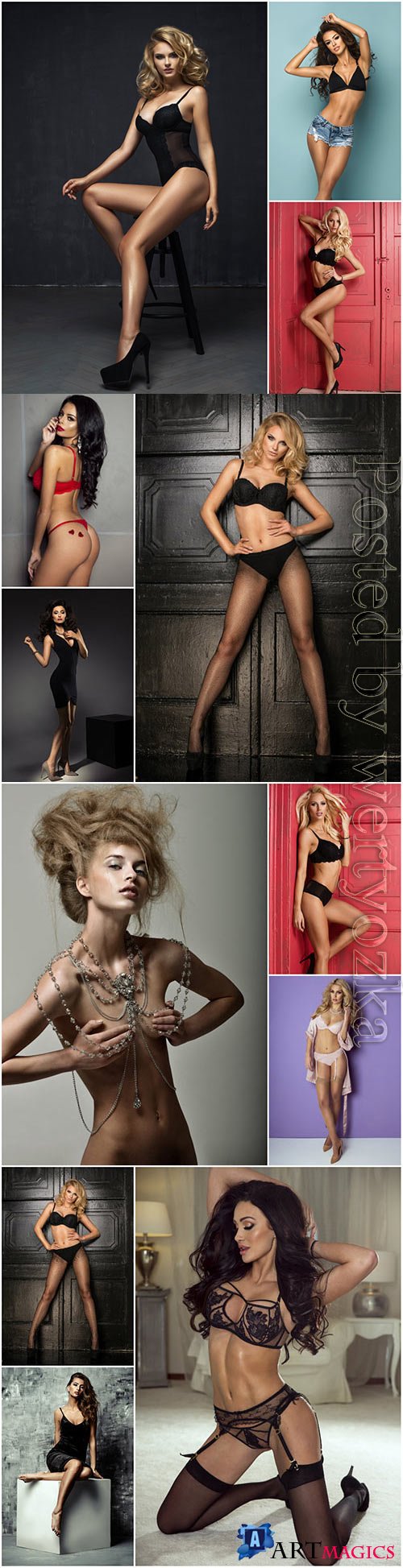 Luxury sexy women stock photo