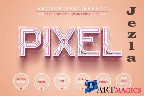 Pixel - editable text effect - 6265353