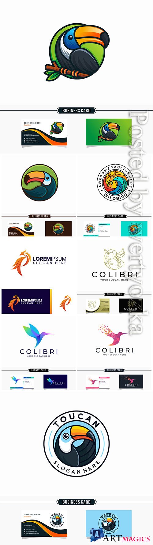 Logo and vector business card
