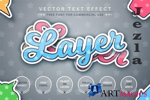 Layers origami editable text effect - 6271009