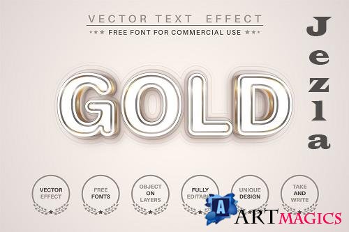 Gold line - editable text effect - 6280210