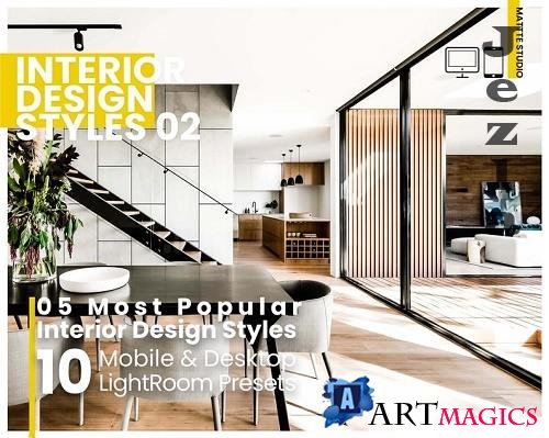 10 Interior Design Styles 02 Mobile & Desktop Lightroom Presets