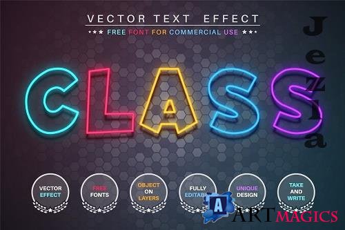 Color class - editable text effect - 6289622