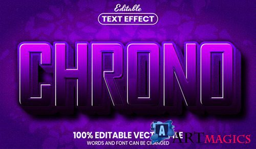 Chrono text, font style editable text effect