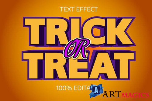 Trick or threat editable text effect