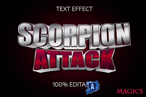 Scorpion attack editable text effect