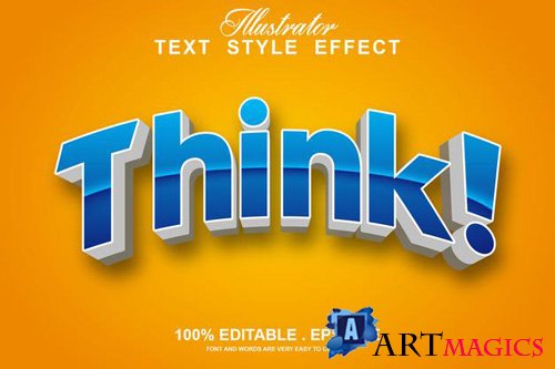 Think text effect editable
