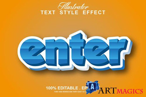 Enter text effect editable