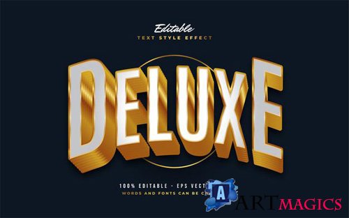 Deluxe editable text style effect