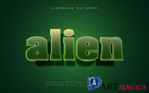 Green glowing movie theme text font effect