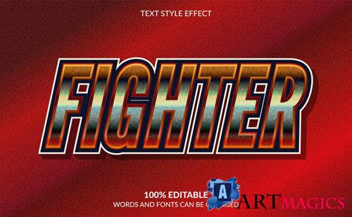 Fighter editable text effect esport text style