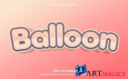 Balloon text style effect