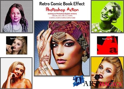 Retro Comic Book Effect PS Action - 5667462