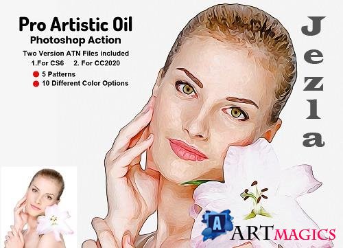 Pro Artistic Oil Photoshop Action - 5733546