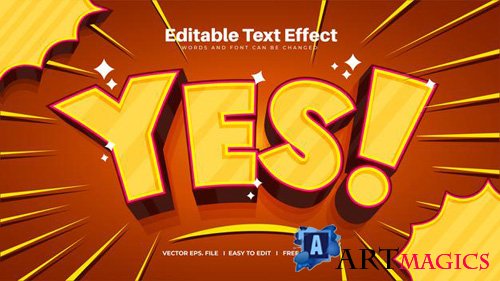 Yes text effect