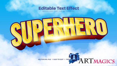 Superhero text effect