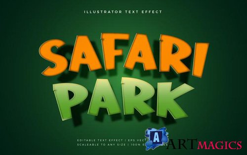 Safari park theme text font effect