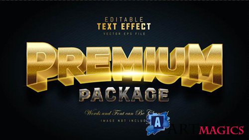 Premium package text effect