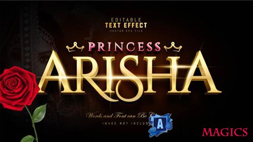 Princess arisha text effect