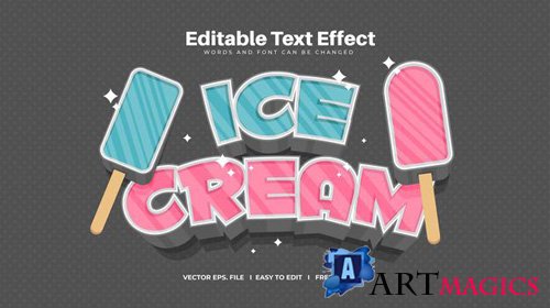 Ice cream text effect