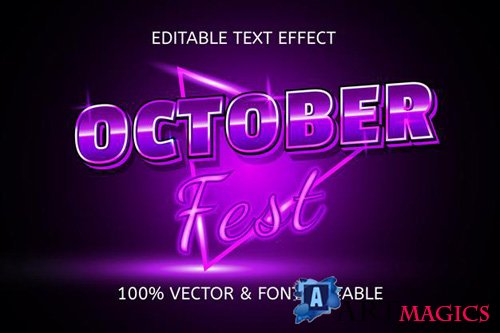 October fest editable text effect vol 4