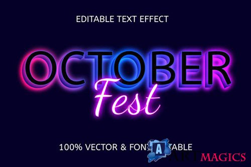 October fest editable text effect vol 3