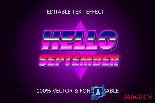 Hello september editable text effect vol 6