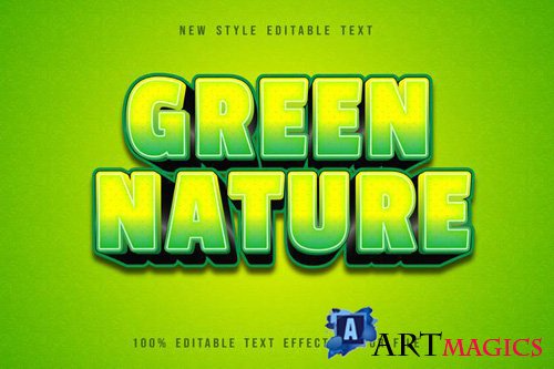 Green nature editable text effect