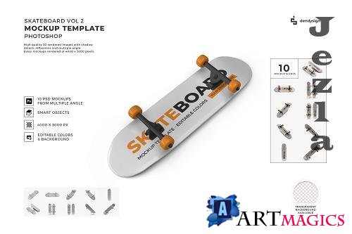 Skateboard 3D Mockup Template Bundle Vol 2 - 1463585