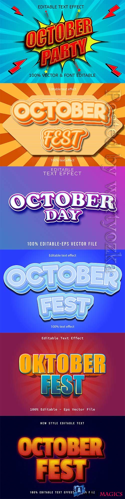 October fest editable text effect vol 10