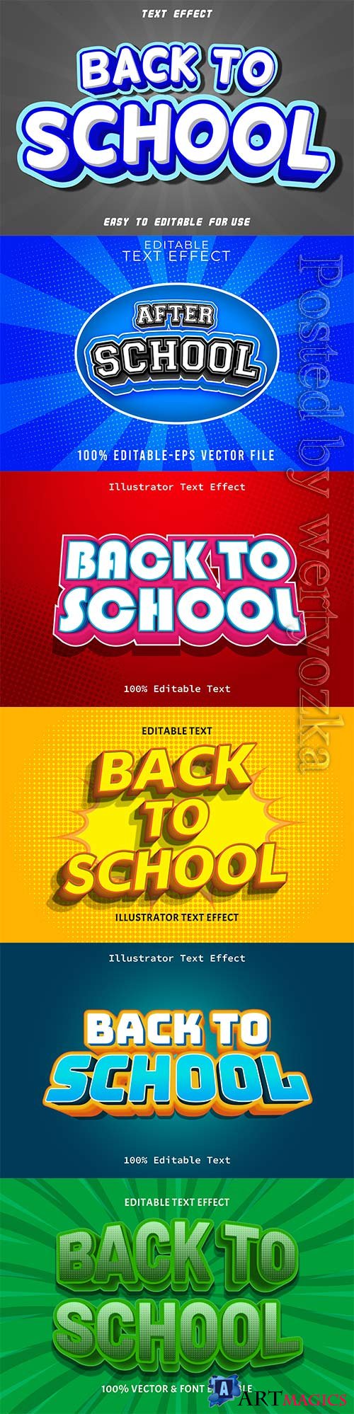 Back to school editable text effect vol 8