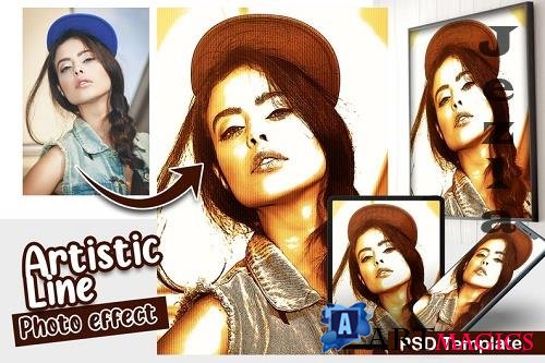 Artistic Line Photo effect template