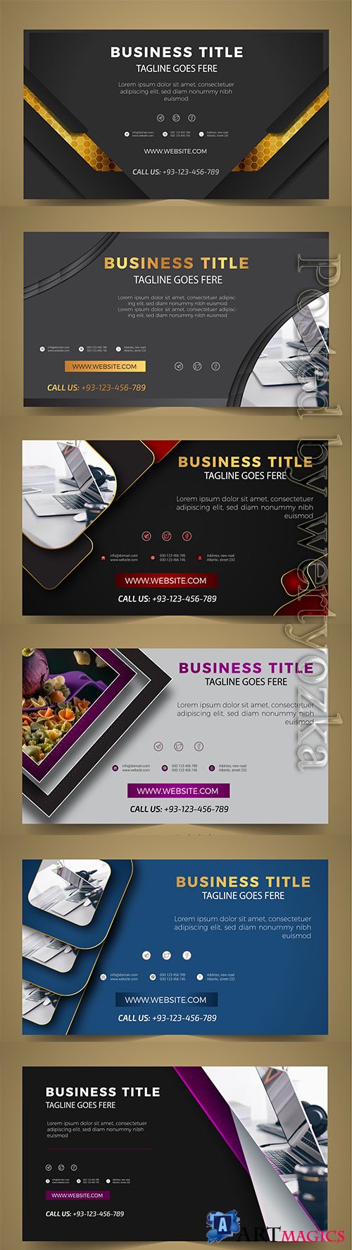 Modern business banner vector template design
