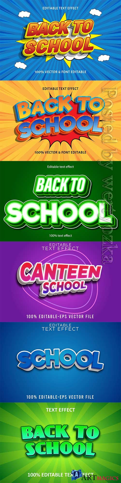 Back to school editable text effect vol 14