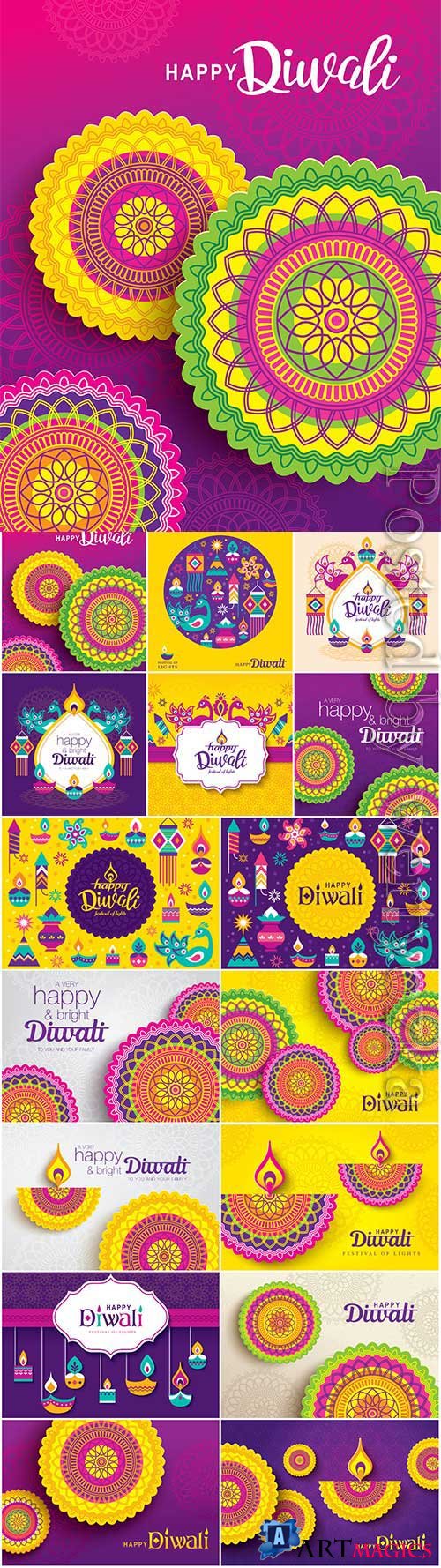 Diwali color illustration in vector