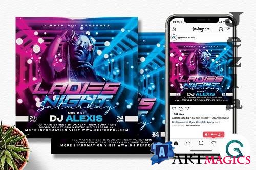 Ladies Night Party Flyer Template - 6333374