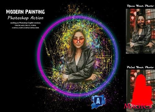 Modern Painting Photoshop Action - 5383121
