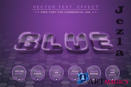 Blue light - editable text effect - 6355862