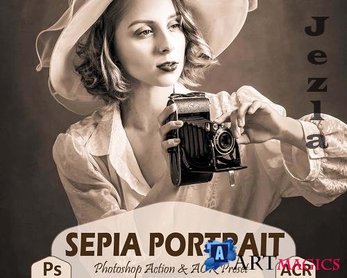 12 Sepia Portrait Photoshop Actions And ACR Presets