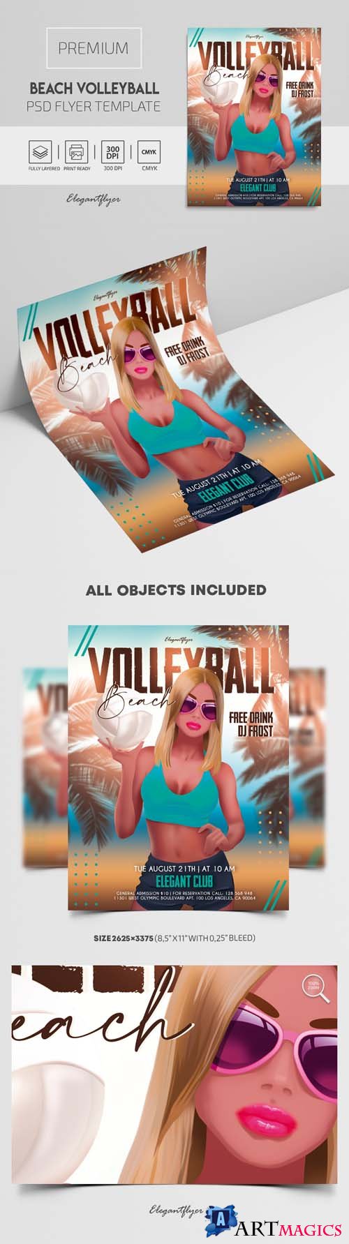 Beach Volleyball PSD Flyer