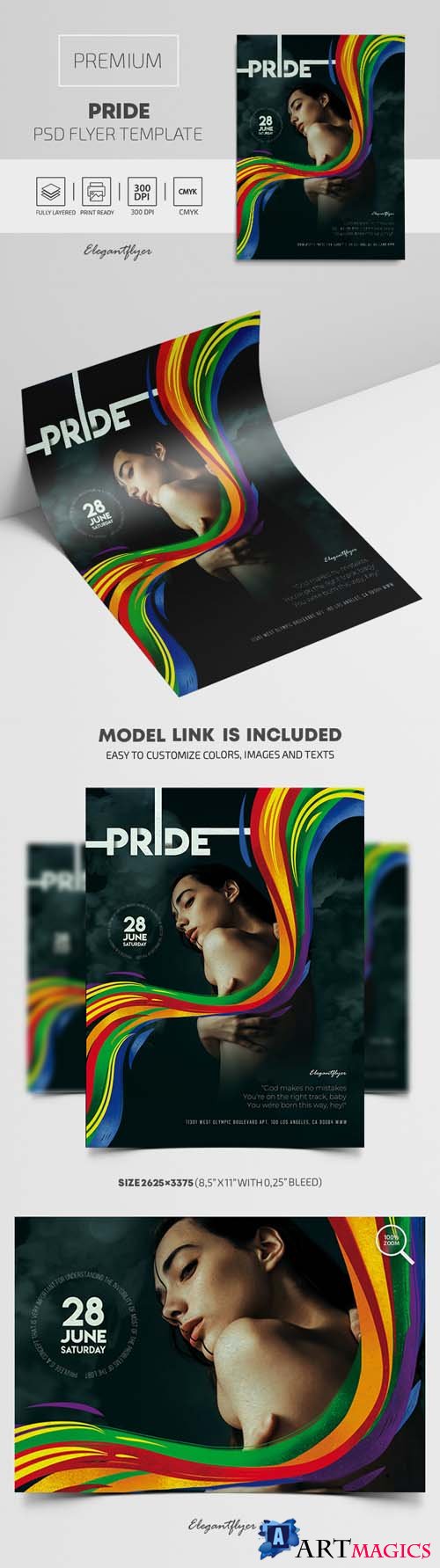Pride Party Premium PSD Flyer Template
