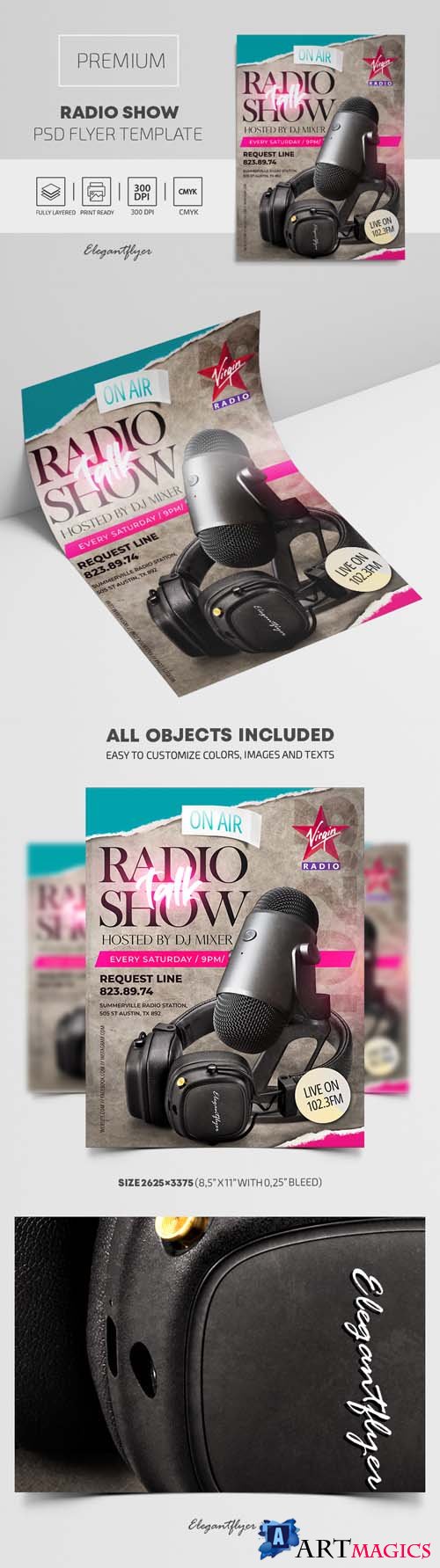 Radio Show Premium PSD Flyer Template