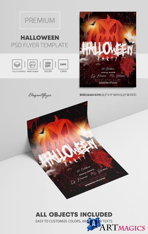 Halloween Premium PSD Flyer Template vol 2