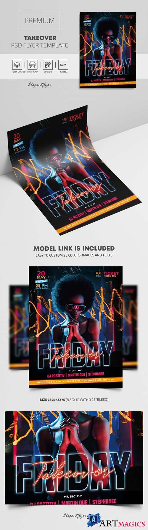 Friday Takeover Party Premium PSD Flyer Template