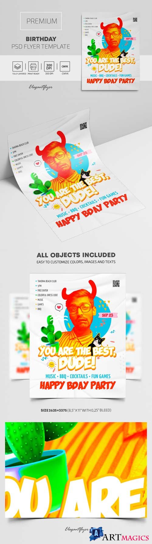 Birthday Premium PSD Flyer Template